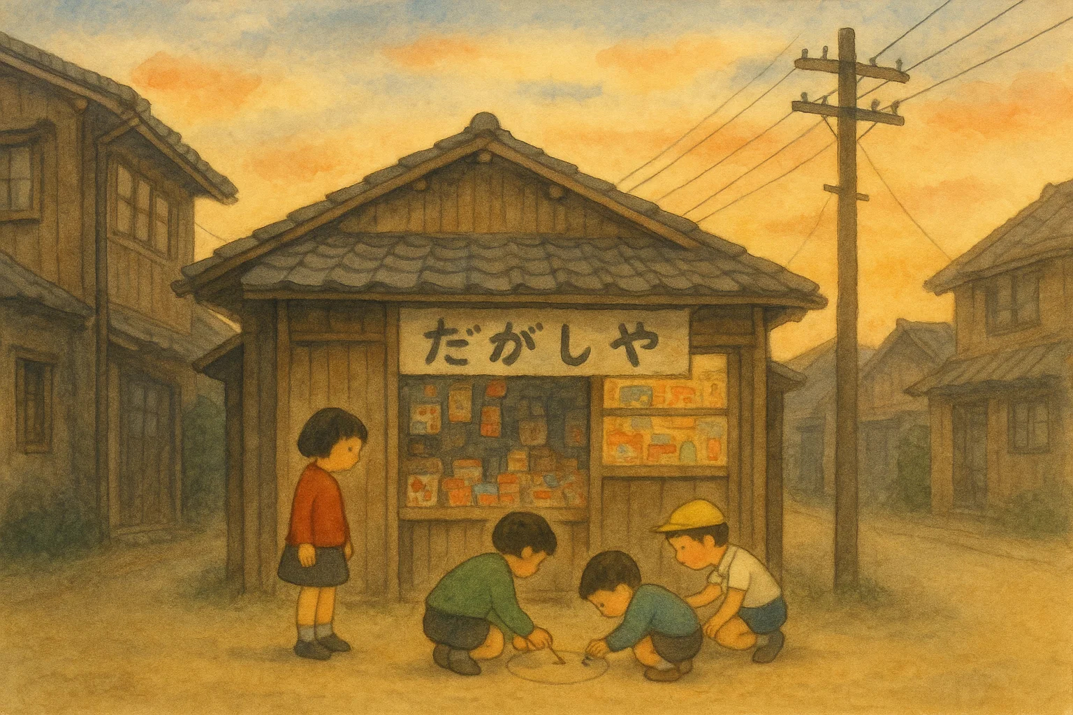 だがしやの前