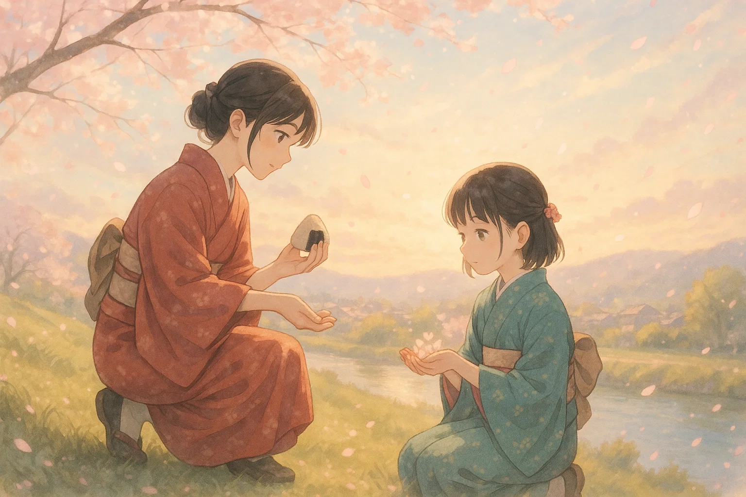 大正姉妹　花見